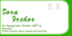 dora hrehor business card